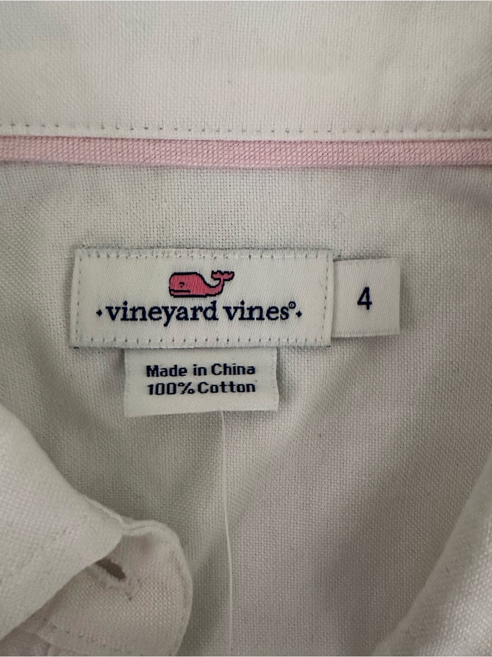 Vineyard Vines 100% Cotton Women's White Button-Down Oxford Shirt - Picture 5 of 6